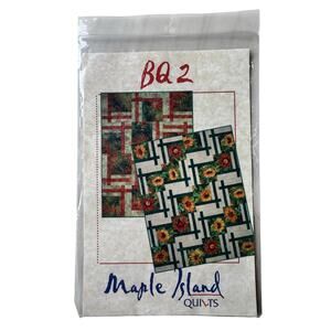 MAPLE ISLAND QUILTS BQ2 Quilting Pattern Geometric Lap Twin Queen Size